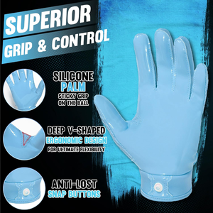 ถุงมือรับบอลอเมริกันฟุตบอล Pro Grip คุณภาพสูง ฝ่ามือเหนียวแน่น สีและโลโก้ปรับแต่งได้ น้ำหนักเบา - Product Image 3