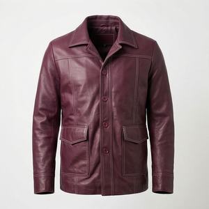 แจ็คเก็ตหนังแท้สำหรับขี่มอเตอร์ไซค์คุณภาพดีที่สุดสำหรับผู้ชาย รุ่นใหม่ล่าสุดสำหรับฤดูหนาว พร้อมแผ่นป้องกันที่ถอดออกได้ สามารถสั่งทำได้ - Product Image 1