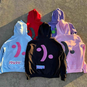 Sweat-shirts à capuche personnalisés avec impression en relief, haute qualité, pour hommes, avec fermeture éclair, unisexes, imprimés en relief, nouveau design tendance - Product Image 4