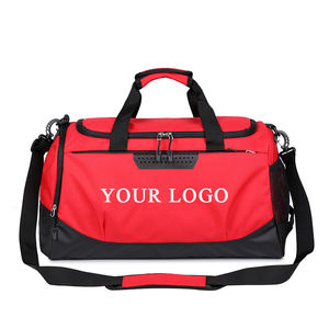 Sacs de voyage unisexes multifonctions pour le voyage en plein air, sac de week-end, sac de nuit avec compartiment à chaussures, sac de sport imprimé avec logo personnalisé - Product Image 1