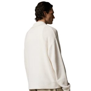 Camisa de punto para hombre con bolsillo, manga larga, abotonada, informal, de tejido suave y texturizado, suministro OEM - Product Image 5