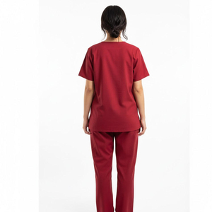 Wholesale Women Hospital <b>Scrub</b> Uniforms Polyester/Cotton/Custom Hot Selling Best Design Best Fabric Stretch Women <b>Scrub</b> <b>Sets</b> - Product Image 3