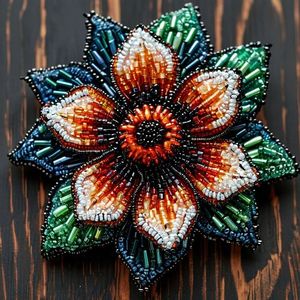 Élégante broche brodée à la main avec perles, motif oiseau, pour les amateurs de mode et les collectionneurs de bijoux faits main, broderie papillon unique - Product Image 6