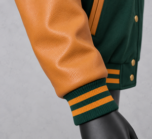 Veste universitaire pour femme, veste bomber doublée de fausse fourrure, col montant, manteau court, vêtements d'extérieur d'hiver - Product Image 5