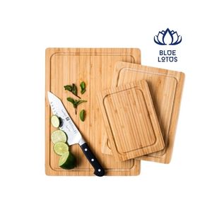 [ขายดี] เขียงไม้ไผ่ทรงกลมสำหรับเตรียมอาหาร หั่น สับ ใช้เสิร์ฟ นำกลับมาใช้ใหม่ได้ ปลอดภัยสำหรับเครื่องล้างจาน ผลิตในเวียดนาม - Product Image 1