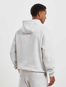 Ensemble de survêtement gris pour homme avec capuche, cordon de serrage, séchage rapide, décontracté, manches longues, couleur unie, léger, en coton, pantalon de jogging ample - Product Image 1