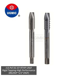 J13.PoT.SC-07-R.T.H.P- # 6 # 8 # 10 # Machos de roscar de carburo sólido con puntas de 12 1/4" 5/16" 3/8" 7/16" 1/2"-UNJF, vástago JIS - Product Image 1