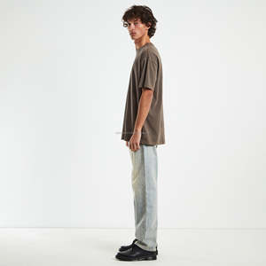 T-shirt surdimensionné à épaules tombantes pour hommes T-shirt blanc en coton épais avec impression personnalisée T-shirts pour hommes Vente en gros - Product Image 5