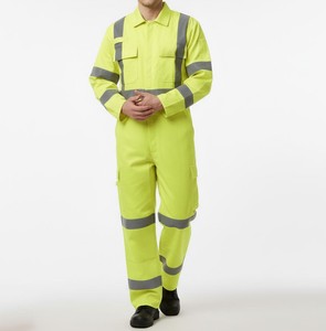 Hi Vis Reflective <b>Overall</b> with Multiple Pockets for <b>Construction</b> Manufacturing and Maintenance Workers - Product Image 2