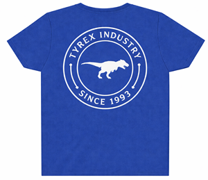 Camiseta clásica estampada Tyrex Industry 1993 con logotipos personalizados, camiseta de moda de algodón de alta calidad - Product Image 1