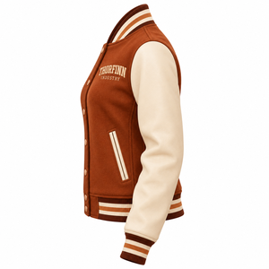 <b>Lightweight</b> Comfortable Embroidery OEM/ODM Custom Made Unique Design Contrast Color Long Sleeves <b>Women</b> Varsity <b>Quilted</b> <b>Jacket</b> - Product Image 4