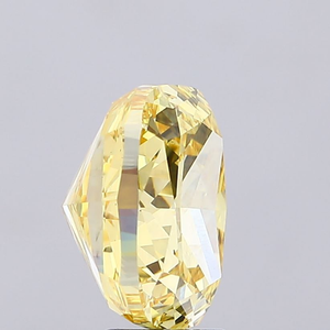 Diamant de laboratoire durable, taille coussin, jaune vif fantaisie, clarté VS1, coupe excellente, 8,5 carats, diamant non monté, disponible. - Product Image 3
