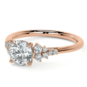 Anillo de compromiso y boda de oro macizo de 9k/10k/14k con diamante cultivado en laboratorio, diseño de celosía, claridad VS1, de Gema Creative Natural - Product Image 3