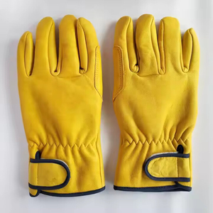 Gants de travail en cuir blanc XL de haute qualité pour la construction, le jardinage, la soudure, la protection, en cuir de vache, de chèvre et de porc pleine fleur - Product Image 3