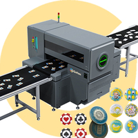 Giftec Offre Spéciale AI UV convoyeur imprimante 6 couleurs 3D gaufré avec caméra CCD convoyeur à bande imprimante pour cartes de jeu