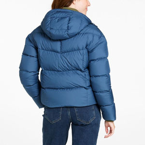 Hooded Puffer Jacket Men's Winter <b>Fleece</b> Casual Style Regular Length <b>Orange</b> Color Breathable Loose Fit Zipper Closure Polyester - Product Image 5