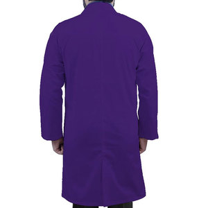 Unisex High Quality Purple Lab <b>Coat</b> Polyester Spandex Woven Hospital Uniform Long Sleeve Medical Workwear Customized Logo OEM - Product Image 4