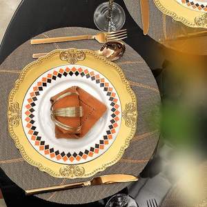 Assiette de Présentation Ronde de Luxe – Vaisselle Décorative pour Réceptions de Mariage, Banquets, Hôtels et Réceptions - Product Image 4