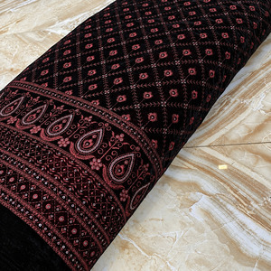Tissu en velours brodé, tissu de créateur, tissu de luxe, tissu en dentelle de velours pour la fabrication de vêtements modestes, exportation Royaume-Uni UE - Product Image 5
