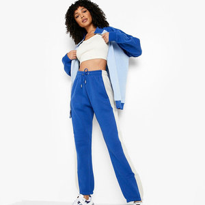 Women 2 Piece Tracksuit Set <b>Black</b> Knitted <b>Long</b> <b>Sleeve</b> <b>Crop</b> <b>Top</b> Jogger Pants Casual Wear All Seasons Solid Color Loose Fit - Product Image 6