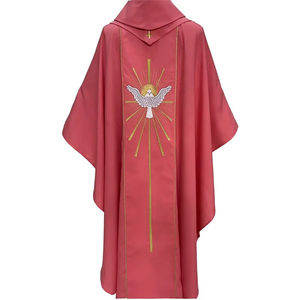Casulla Rosa con Bordado Dorado, Casulla Sacerdotal con Estola, Hecha a Medida, Nueva Casulla Bordada 2026 - Product Image 2