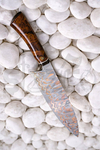 OEM Custom Copper Damascus Steel Razor Sharp Blade Knife Handmade <b>BBQ</b> Meat Carving Chef Knife Resin Handle Ideal Gift - Product Image 5
