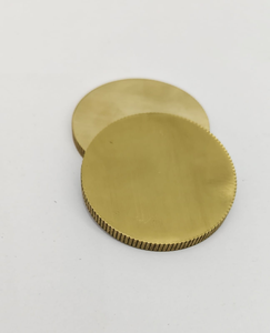 Disque rond en laiton vierge avec bord moleté pour gravure laser, estampage de logo personnalisé, jeton métallique personnalisé à graver - Product Image 1