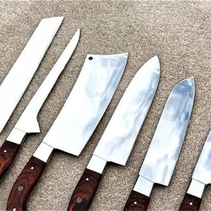 Ensemble de couteaux de chef professionnels en acier inoxydable de haute qualité avec lame tranchante, orientation pour droitier, manche en bois - Product Image 2