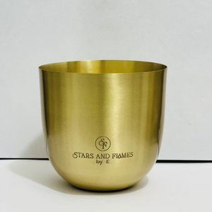 Brass Metal Candle Jar With Custom Logo Brushed Gold Finish Heat Resistant Empty Candle Vessel For High-End Soy <b>Wax</b> Candle - Product Image 6
