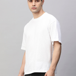 เสื้อยืดคอกลมทรงปกติสำหรับผู้ชาย คุณภาพสูง เนื้อผ้าหนา ใส่สบาย ระบายอากาศได้ดี แขนสั้น สไตล์ลำลอง ผ้าถัก 100% คอตตอน - Product Image 3