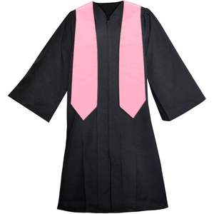 2025 personnalisé adulte couleur unie graduation étole brodé imprimé châle ceintures pour la fête - Product Image 4