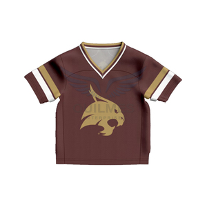 Venta al por Mayor OEM de Alta Calidad # 1 camiseta de los Texas State Bobcats, camiseta universitaria de fútbol ligera y personalizada para bebés - Product Image 1