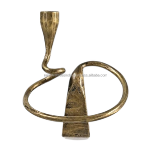 Support de bougie en laiton en gros, chandelier en métal fait main, écologique, centre de table de Noël, décoration pour mariage et maison - Product Image 3