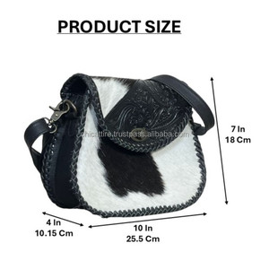 Bolso Bandolera de Cuero Genuino de Vaca con Diseño Floral Hecho a Mano 2026, Estilo Bohemio Occidental, con Correa Ajustable para Mujer - Product Image 2