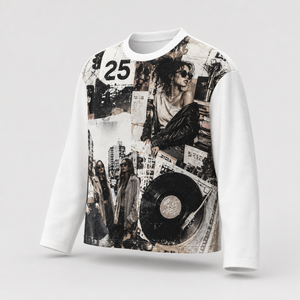 Custom 100% Cotton Waffle Thermal Long Sleeve <b>Raglan</b> Sleeve T-Shirt Men Heavyweight 320g Regular Fit Graphic Streetwear Private - Product Image 6