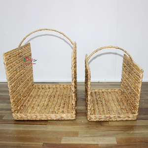 <b>Eco</b>-Friendly Handmade Water Hyacinth Wicker <b>Log</b> Storage Basket, Natural Crafts For Kitchen & Living Room - Product Image 2