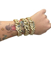 Bracelet Miami Cuban Rapper en Argent 925 Plaqué Or Personnalisable Certifié GRA – Vente en Gros Usine, Bijoux de Mode Élégants et de Luxe