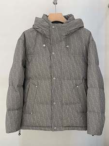 Hot Sale Custom Design High Quality Men's Coated Canvas Stand Collar Print Logo Warm Zipper up Down <b>Slim</b> <b>Fit</b> Puffer <b>Jacket</b> - Product Image 4