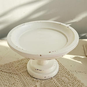 Mango Wood Pedestal Cake Stand for Table Decoration Wooden Round <b>Tray</b> Dessert Table Display Candle Holder Stand at Factory Price - Product Image 4