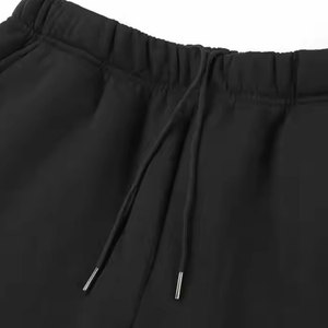 Custom Chenille <b>Embroidery</b> Casual Solid Sweatsuit Side Seam Sleeve Zipper Stacked Men's Flared Sweatpants Two-Piece <b>Sets</b> - Product Image 6