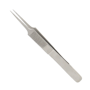 Pinces de bijoutier à ligature, plateforme 7,5 mm, pointe 0,5 mm, 11,5 cm, pour microchirurgie ophtalmique, en acier inoxydable, instrument réutilisable - Product Image 1