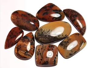 Natural Honey Dendritic Opal Loose Cabochon Gemstone Lot Welo Honey Dendritic Opal Big Size Gems Cabochon Stone Lot for Jewelry - Product Image 5