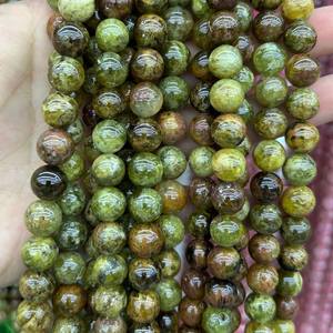 ลูกปัดหินโกเมนแบบขายส่ง ลูกปัดพลอยธรรมชาติทรงกลม สำหรับทำเครื่องประดับ งานฝีมือ DIY - Product Image 3