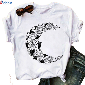 Camiseta con estampado de mariposas y rosas para mujer, camiseta holgada y transpirable con estampado para mujer, camiseta gráfica de manga corta, ropa de talla grande - Product Image 4