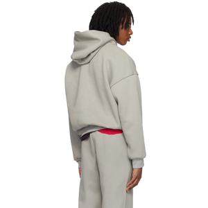Survêtement à capuche et pantalon de survêtement amples et décontractés, 100 % coton, 600 GSM, avec fermeture éclair, broderie 3D et logo personnalisé, coupe ample, style ODM - Product Image 3