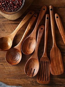 Cuchara de Madera Segura para Alimentos, Hecha a Mano con Acabado Lacado, Utensilio de Cocina para Servir, Pedido al por Mayor - Product Image 4