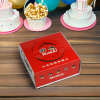 Boîtes à gâteaux personnalisées pour mariage et anniversaire avec poignée et fenêtre, en carton ondulé recyclé, finition mate