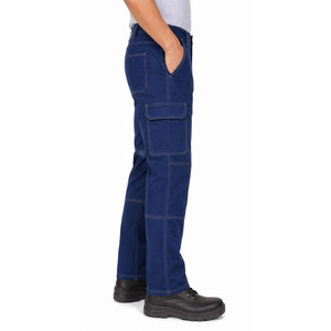 Pantalon de travail en denim ignifuge robuste, résistant aux flammes, pour la soudure industrielle, coupe droite - Product Image 5