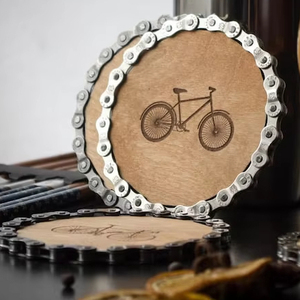 ถาดรองแก้วโลหะสุดหรูพร้อมชุดดีไซน์รูปทรงโซ่กลมมี3ชิ้นปรับแต่งได้ตามต้องการ - Product Image 4