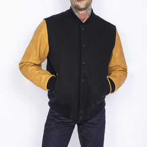 Veste universitaire classique OEM vierge en polaire, nouveau design pour homme, personnalisable, 100 % polyester/coton, coupe-vent, broderie, 300 g, haute qualité - Product Image 4